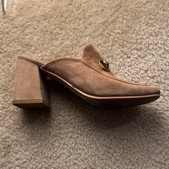 LISAVICKY Brown Suede Mules with Gold Accent - Picture 4 of 6
